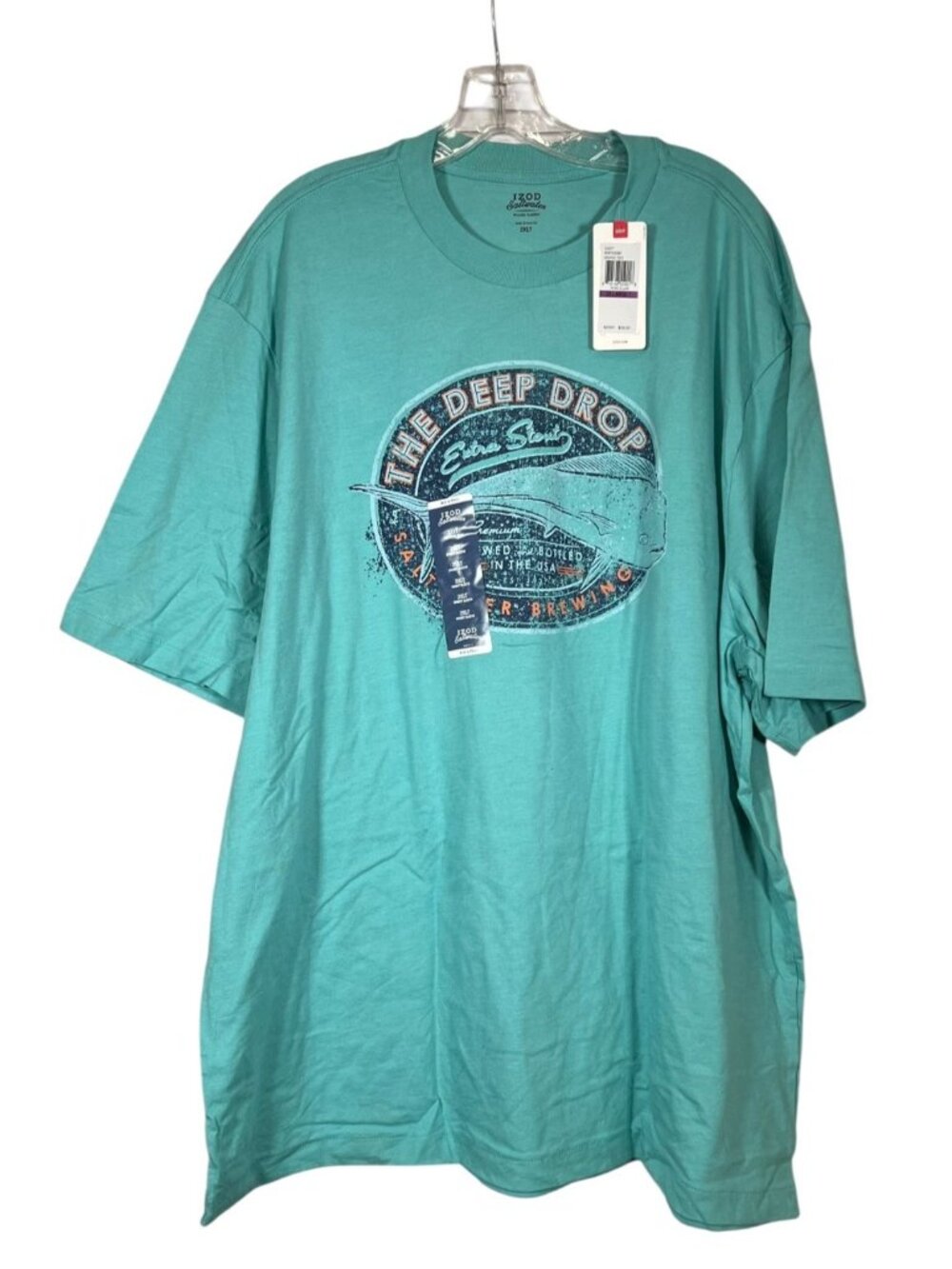 IZOD Saltwater Deep Drop Sailor Brewing Tee 2XLT NWT